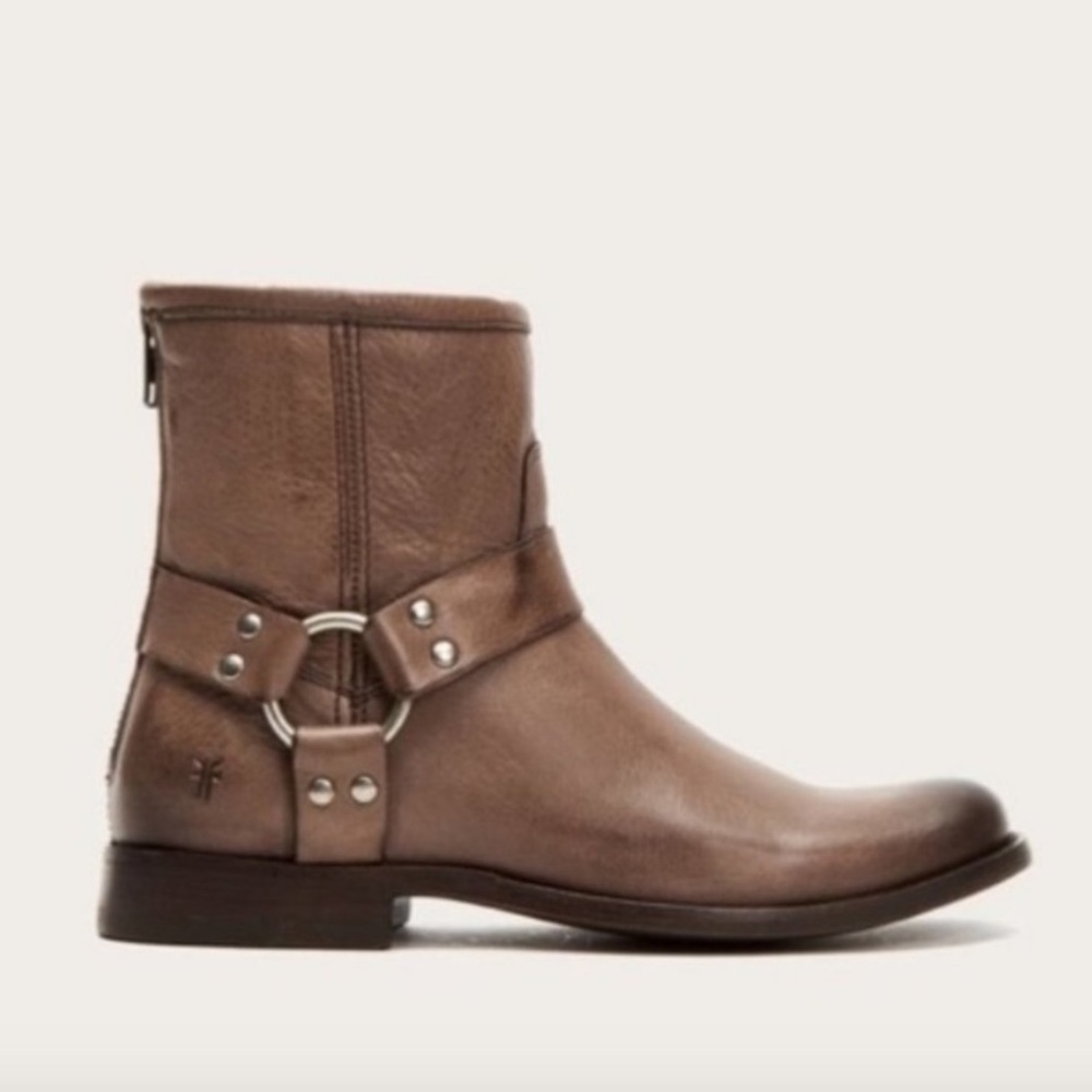 Frye | ‘Phillip’ Harness Short‎ Boot Grey
